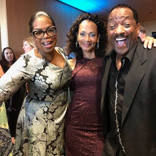 Donnie with wife, Pam pictured with Oprah Winfrey at unveiling of her exhibit at the NMAAHC.