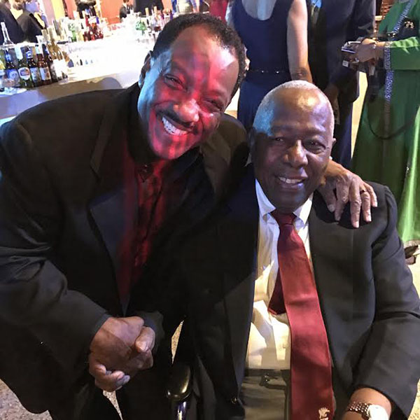 Donnie with Hank Aaron at the grand opening of the NMAAHC.