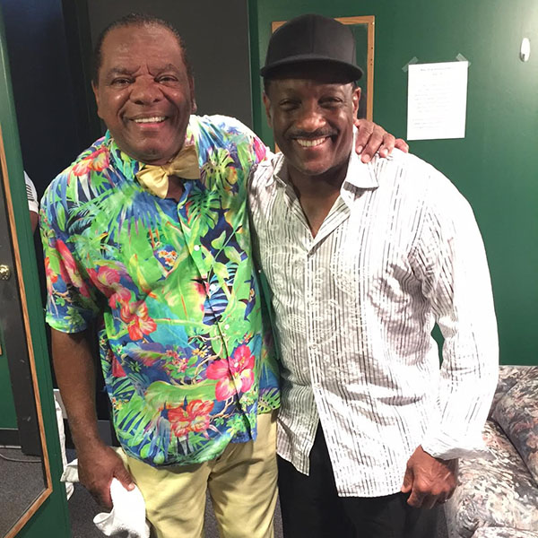 Donnie with comedian John Witherspoon at The Improv in Washington, DC.