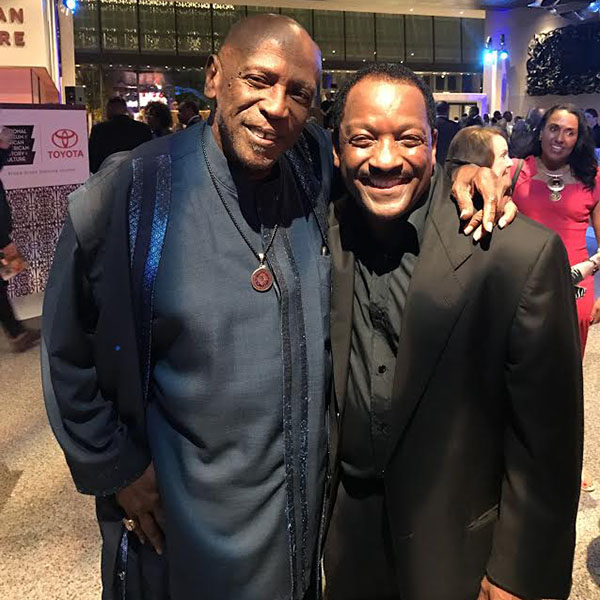 Donnie with actor Louis Gossett, Jr. at the grand opening of the NMAAHC.