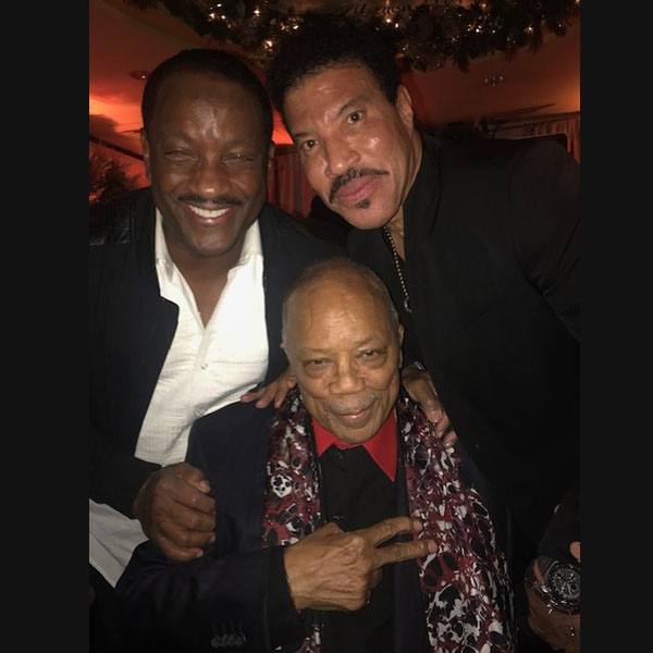 Donnie pictured with Quincy and Lionel Richie.