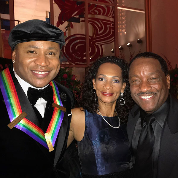 Donnie pictured with wife, Pam and LL Cool J.